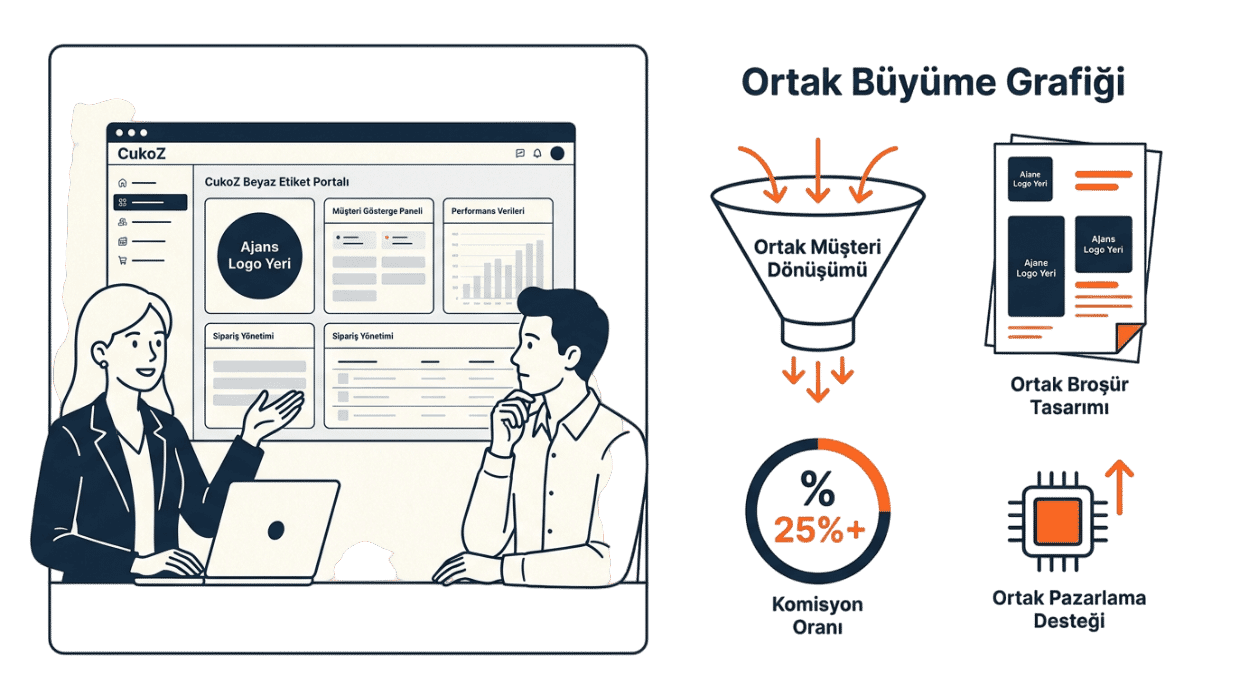 Ortak büyüme — ajansın müşterisine platform sunumu
